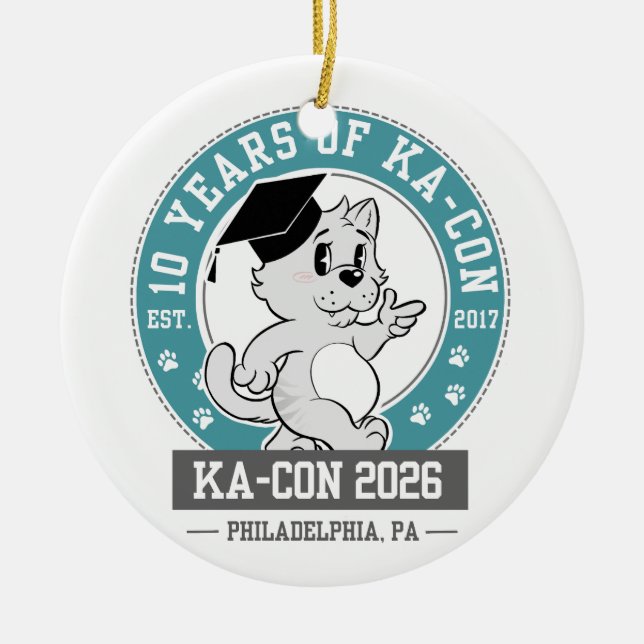 KACON 2026 minnessmycke Julgransprydnad Keramik (Framsidan)