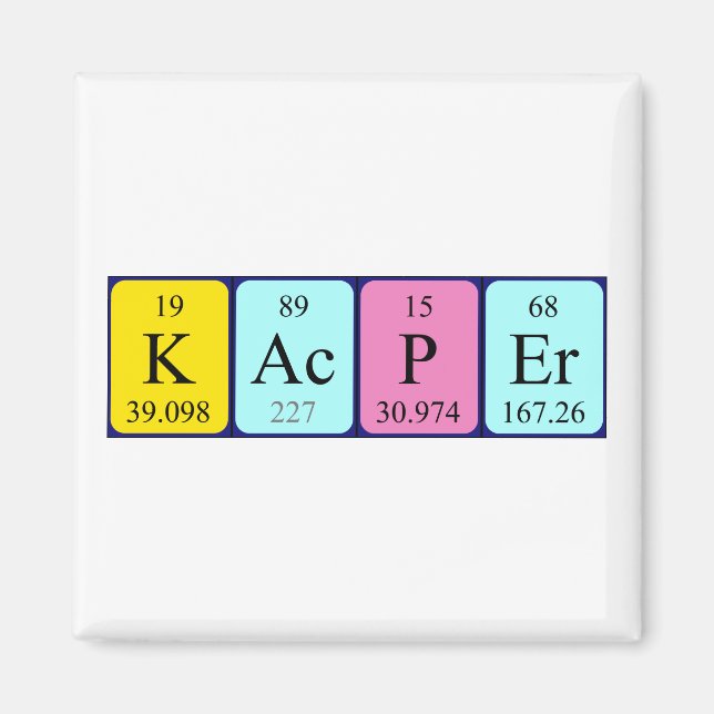 Kacper periodisk magnet bord namn (Framsidan)