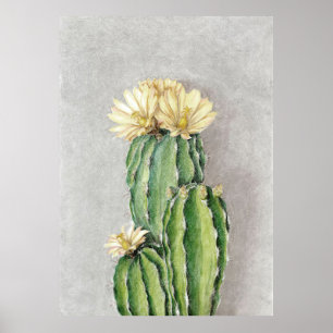Kactus Flower Painting Poster