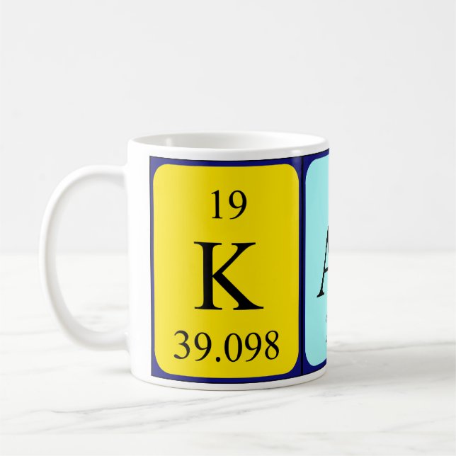 Kacy Periodisk bord namn mugg (Vänster)