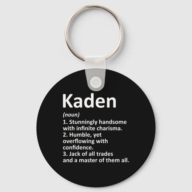 Kaden Definition Personlig Namn Funny Birthday Nyckelring (Framsida)