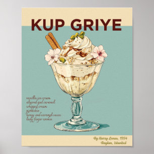 Kadikoy Poster i mina minnen Retro Food