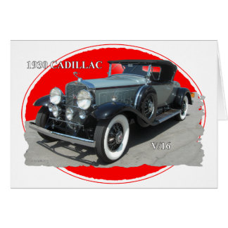 KADILLAC 1930 V/16 HÄLSNINGSKORT