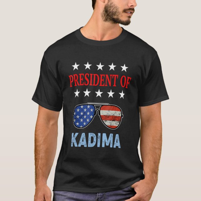 Kadima Suppories USA flagga Beach Say T Shirt (Framsida)