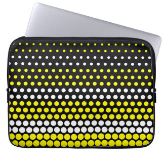 Kadmium-Gult och vit polka-punkt Laptop Sleeve