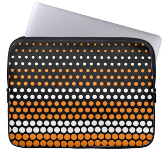 Kadmium Orange och Vita Prickar Laptop Sleeve