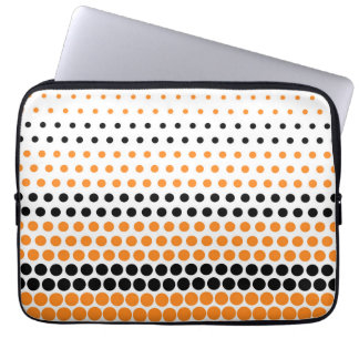 Kadmiumorange och svarta prickar laptop fodral