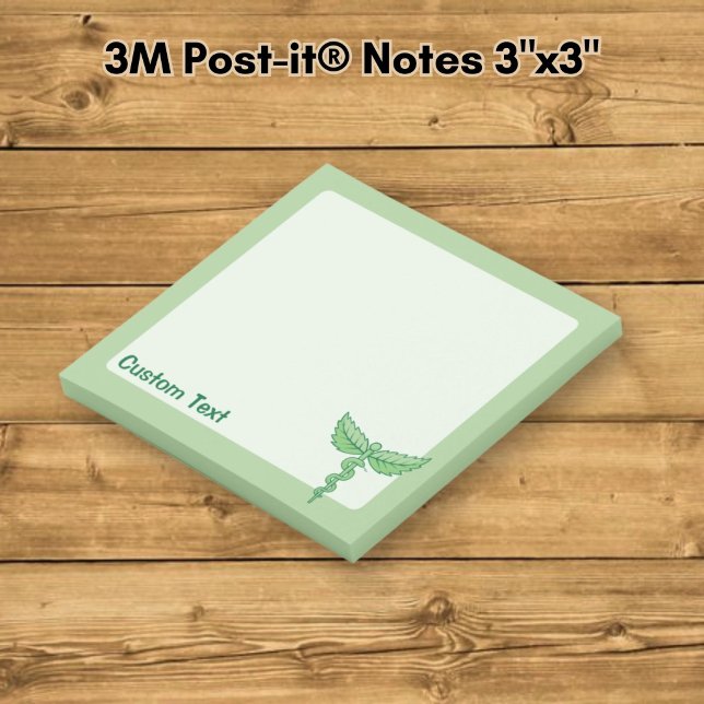 Kaducé med blad post-it block (Skapare uppladdad)