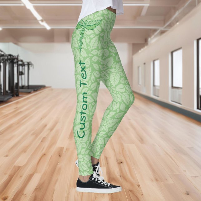 Kaduce med bladbakgrund leggings (Skapare uppladdad)