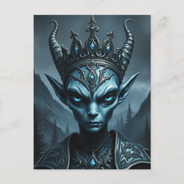 Kael'Thar Void King - Gotisk Mörk Fantasy Postkort Vykort (Framsida)