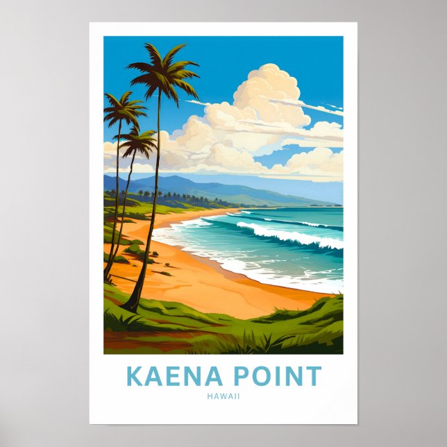 Kaena Point Hawaii Travel Skriv ut Poster (Framsidan)