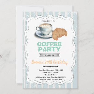 Kafé bakelse fest inbjudan