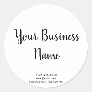 Kafé för vit snyggt, bageri, catering st runt klistermärke