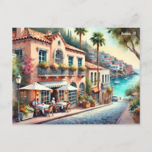 Kafe i Avalon Catalina Kalifornien Vykort