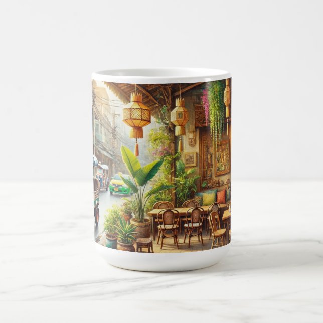 Kafe i Bangkok Thailand Kaffemugg (Center)