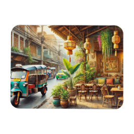 Kafe i Bangkok Thailand Magnet
