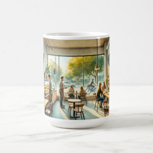 Kafe i bergsvy Kalifornien Mugg