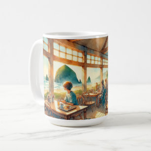 Kafe i Cannon Beach Oregon Travel Kaffemugg