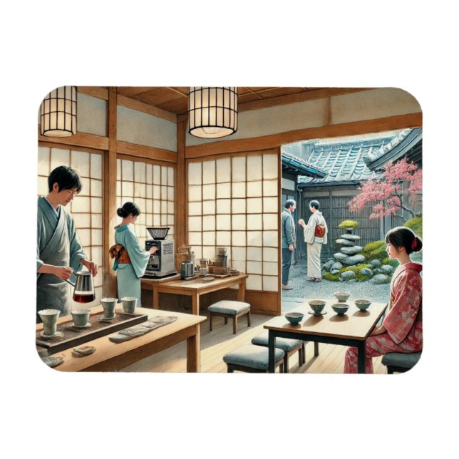 Kafé i Kyoto Magnet (Horisontell)