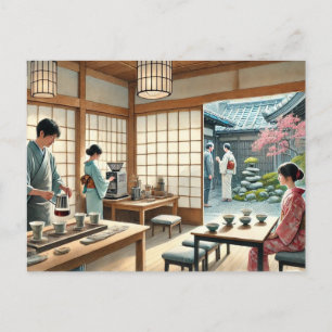 Kafé i Kyoto Vykort