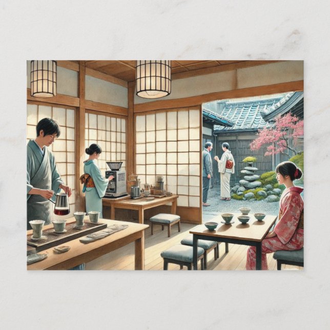 Kafé i Kyoto Vykort (Framsida)