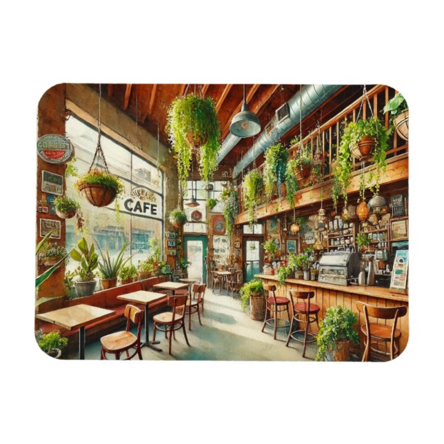 Kafe i Portland Oregon Magnet (Horisontell)