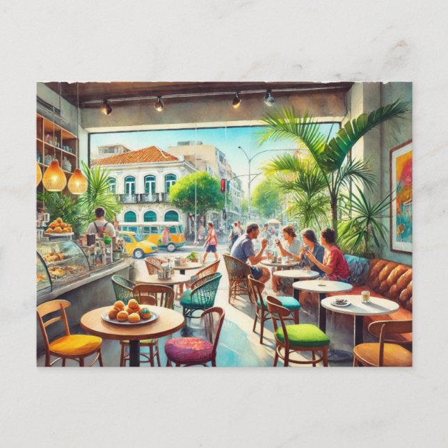 Kafe i Rio Brasilien Mugg Vykort (Framsida)