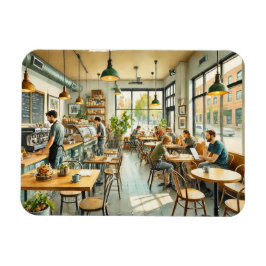 Kafe i Väster Lafayette Indiana Mugg Magnet