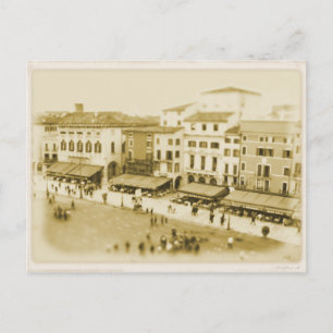 Kafe på Piazza Bra - Verona, vykort för Italien