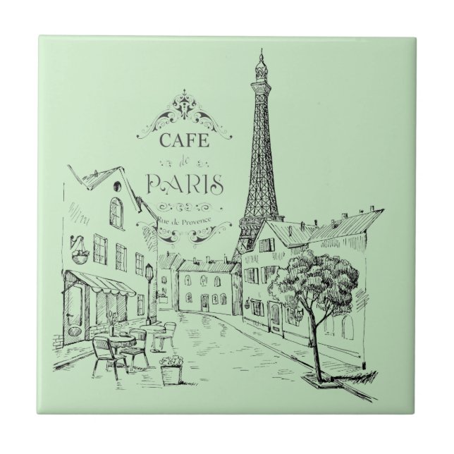 Kafé Paris Kakelplatta (Framsidan)