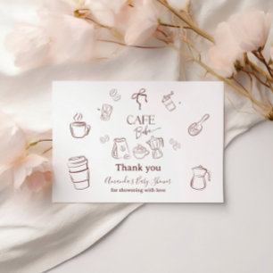 Kafé Tema Café Bebe Brewing Baby Shower Tack Kort