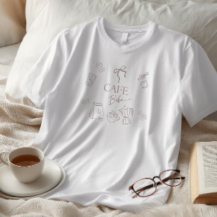 Kafé Tema Café Bebe Brewing Bow Baby Shower T Shirt