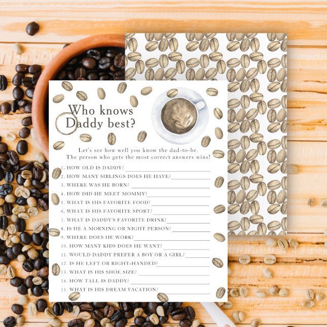 Kafébarnsk shower - Spelet Vem vet pappa bäst (Skapare uppladdad)