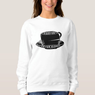 Kafékaffe, vintage, svart och vitt t shirt