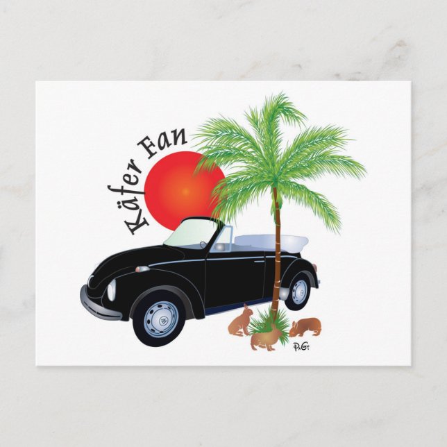 Käfer Fläkt Postkarte Vykort (Framsida)