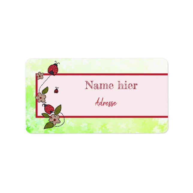 Käferparade Adressetikett (Framsidan)
