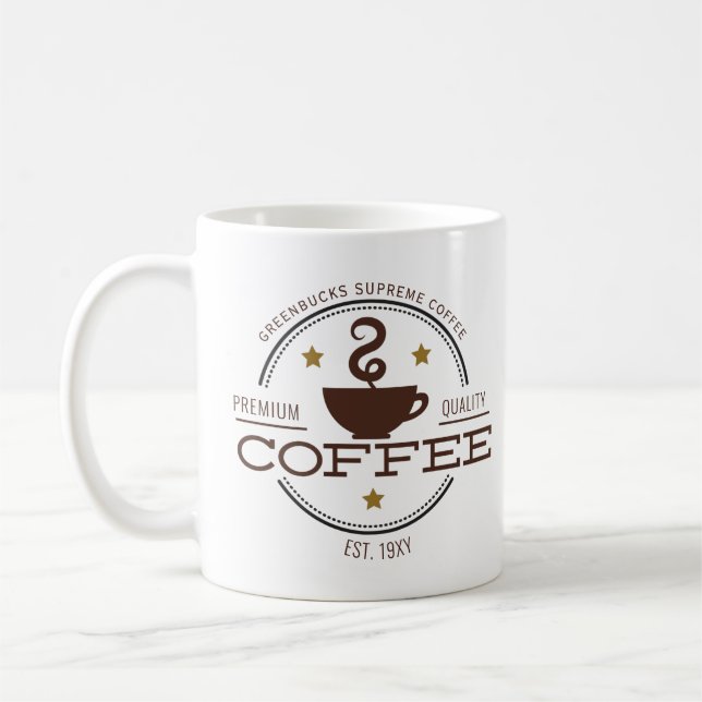 Kaffärsrörelse logotyp kaffemugg (Vänster)