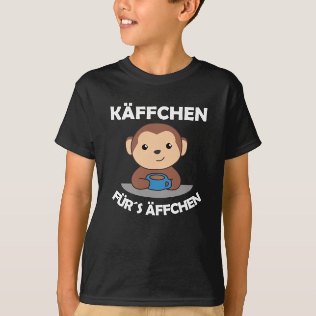 Käffchen för aporna en fin apa med t shirt (Framsida)