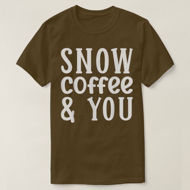 Kaffe 365 Snö-kaffe och Par-kaffe Kärlek T Shirt (Design framsida)