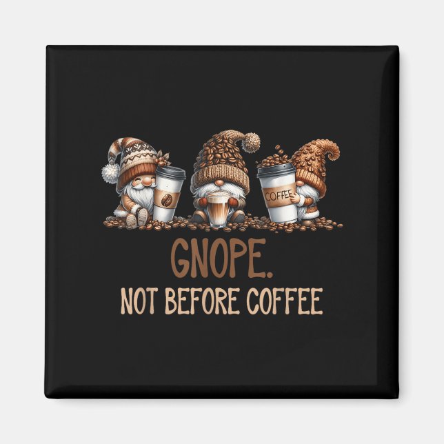 Kaffe 3 Gnomes grafic cafei Magnet (Framsidan)