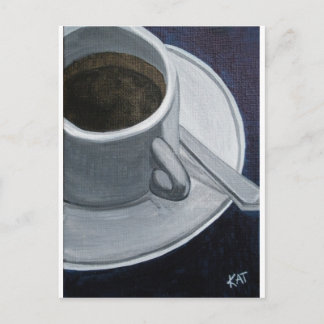 Kaffe 5x7-akryl på Canvas board @Kathleen Carr Vykort