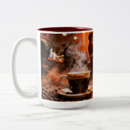 Kaffe 7 Kärlek Två-Tonad Mugg