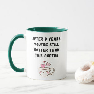 Kaffe 9-årsdagen mugg