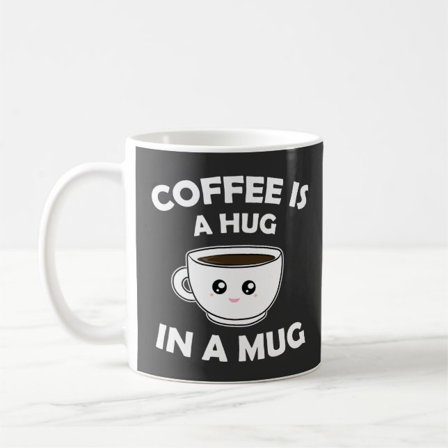 Kaffe A Hug i Mugg Cute Kawaii (Vänster)