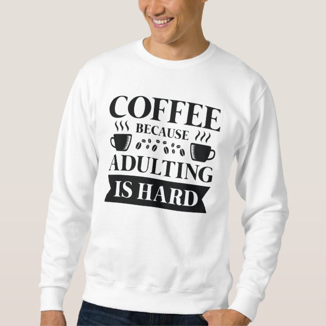 Kaffe Adulting Lång Ärmad Tröja (Framsida)
