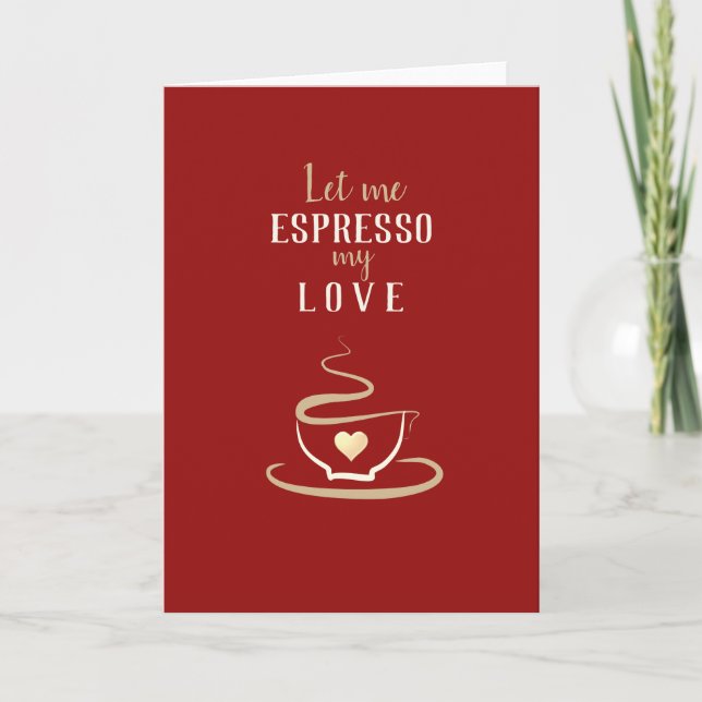 Kaffe Alla hjärtans dag Helgkort (Framsida)