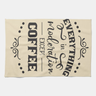 Kaffe allt i modellering utom kaffe kökshandduk
