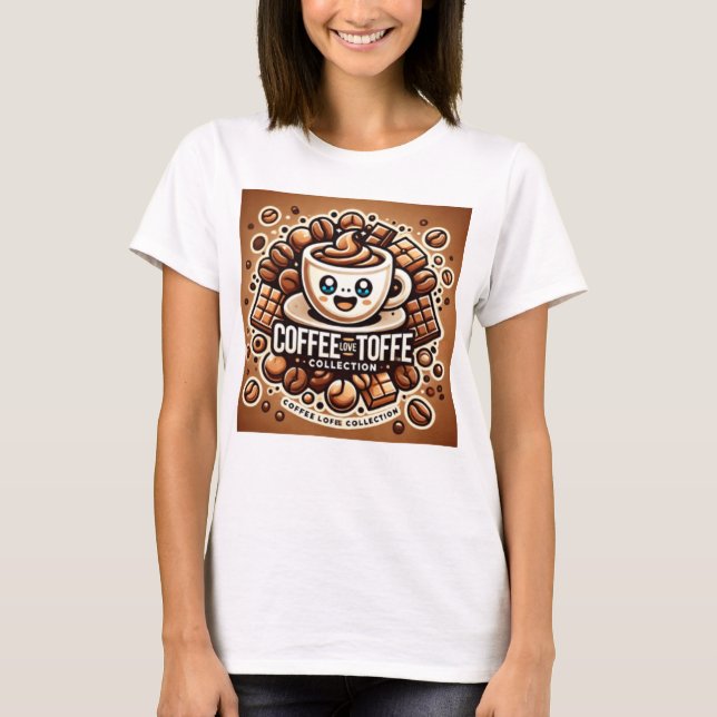 KAFFE ÄLSKAR TOFFEE EXKLUSIVT LOGO T SHIRT (Framsida)