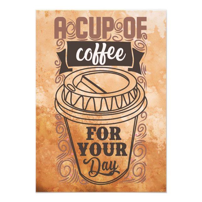 Kaffe Älskare A Kopp i kaffe Fototryck (Framsidan)