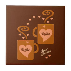 Kaffe-Älskare, anpassa Kakelplatta